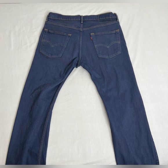 Levi Mens Jeans Straight Legs Navy Blue W32 L30 - Picture 10 of 12